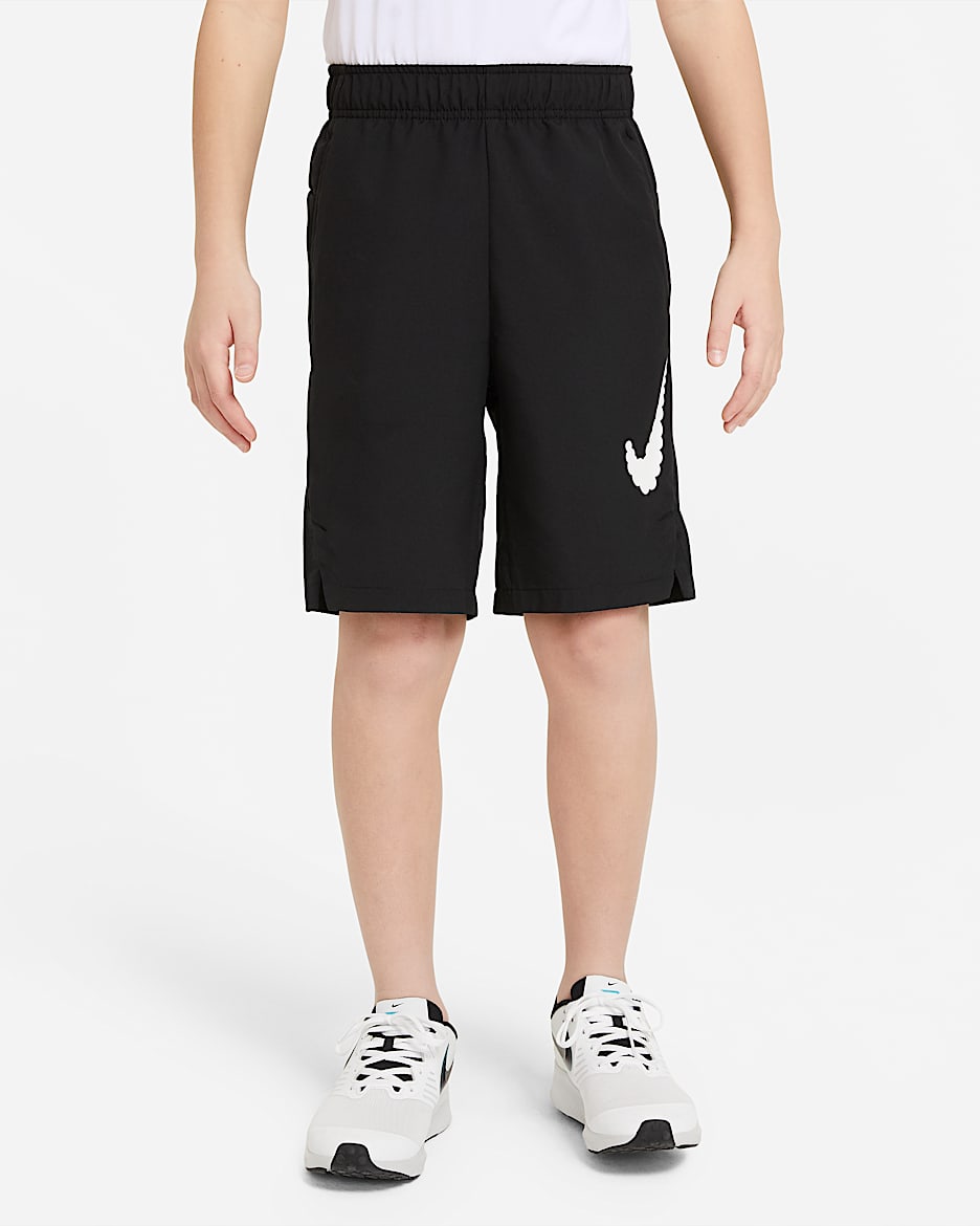 Nike 大童（男孩）梭织训练短裤 - 黑