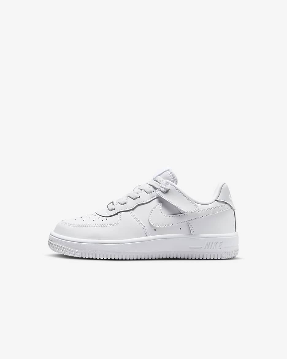 Nike Force 1 Low EasyOn 幼童魔术贴易穿脱运动鞋 - 白色/白色/白色