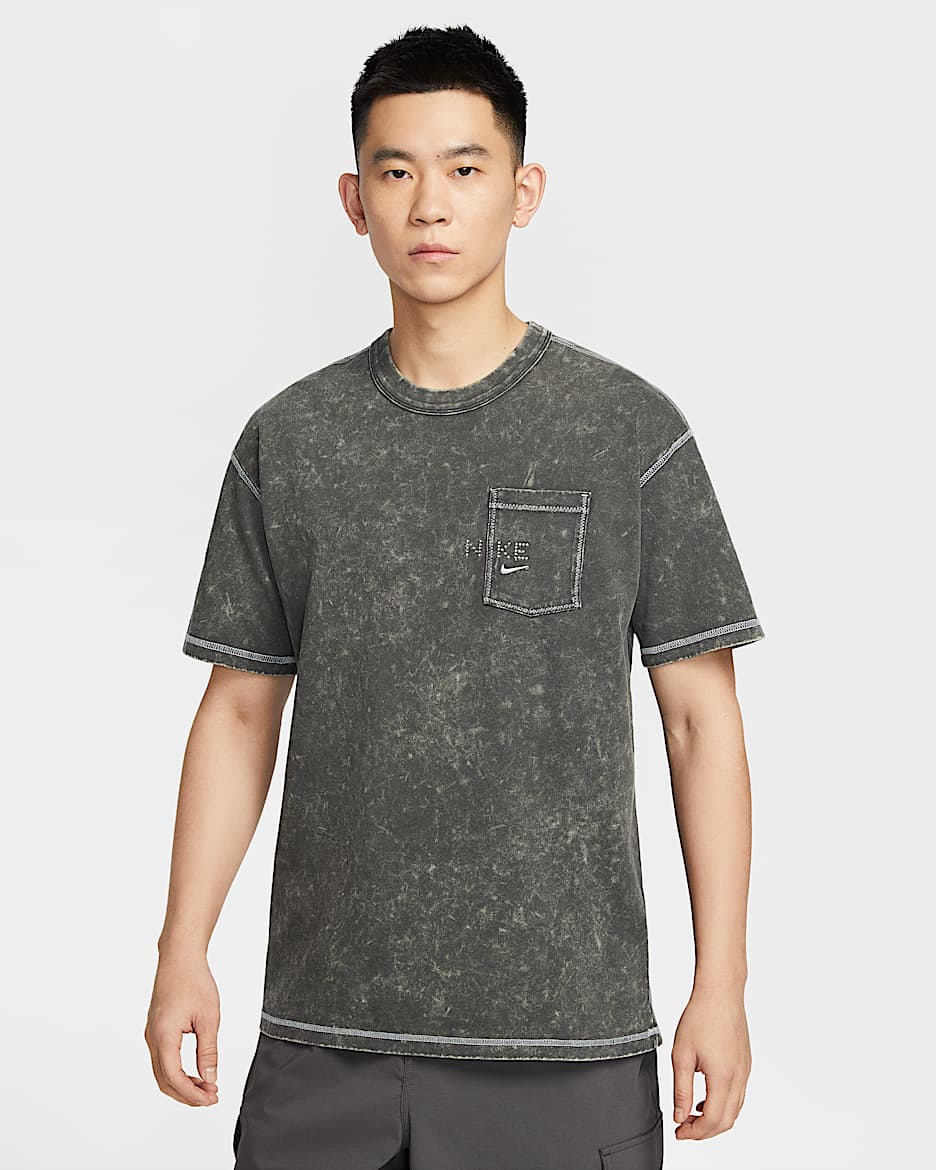 Nike Sportswear 男子复古水洗T恤 - 煤黑
