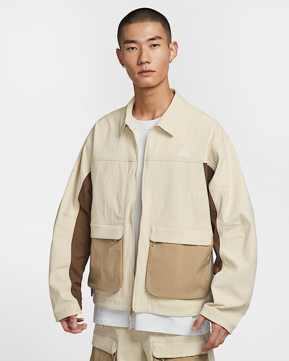 Nike ACG "Smith Summit" 男子防晒拒水夹克 - 浅卡其/杏茶色/苔木棕色/山峰白