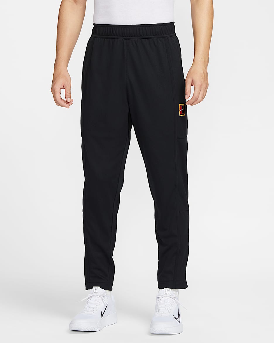 NikeCourt Heritage 男子薄绒网球长裤 - 黑/黑