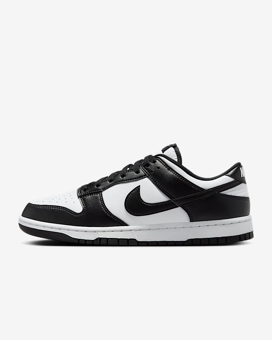 Nike Dunk Low Retro 男子运动鞋板鞋 - 白色/白色/黑
