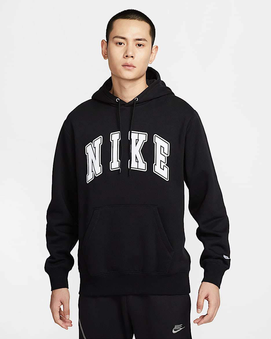 Nike Sportswear Club 男子加绒连帽衫 - 黑/白色