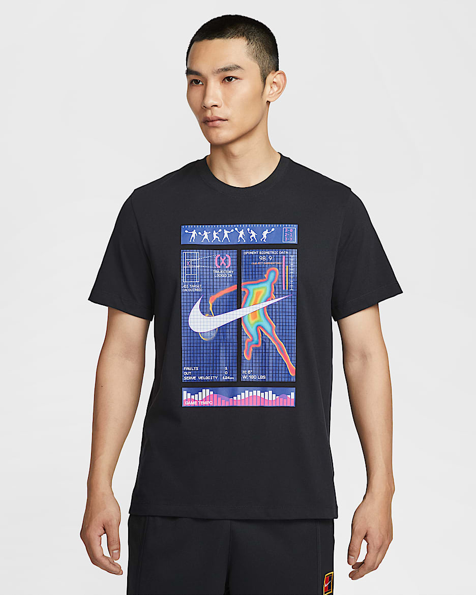 NikeCourt Dri-FIT 男子速干网球T恤 - 黑
