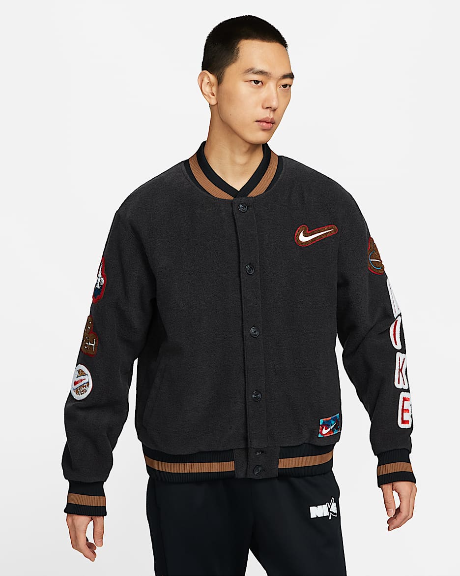 Nike Premium 男子篮球夹克 - 黑