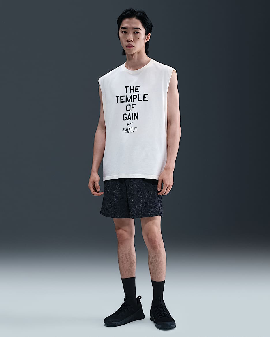 Nike Unlimited Dri-FIT 男子速干百搭短裤（无衬裤） - 黑/黑