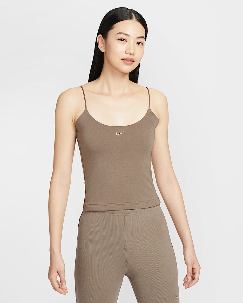 Nike Sportswear Chill Knit 女子紧身吊带背心 - 貂棕/貂棕