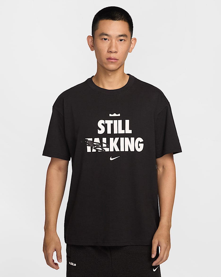 LeBron "Shut Up and Dribble" Nike 詹姆斯男子篮球T恤 - 黑