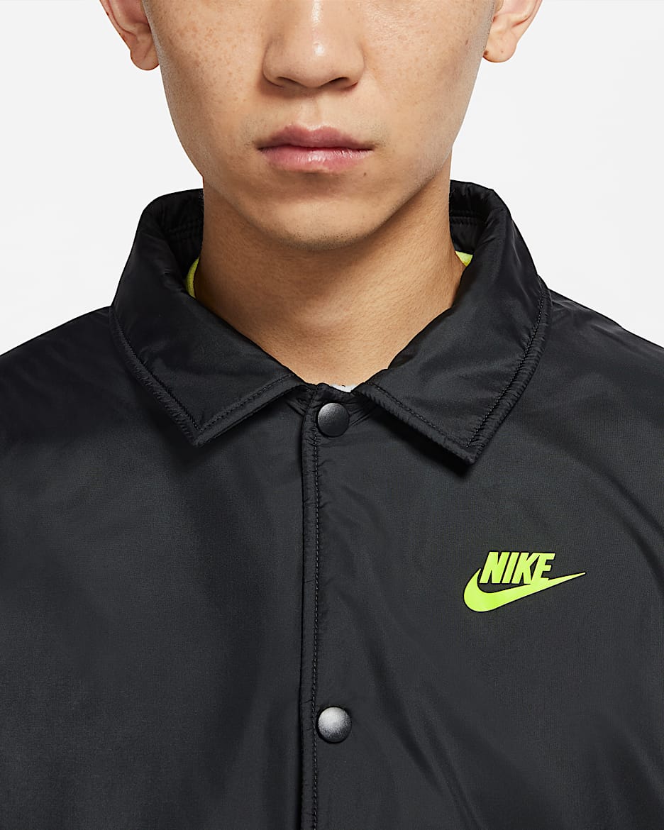 Nike Sportswear Coaches 男子夹克 - 黑/荧光黄