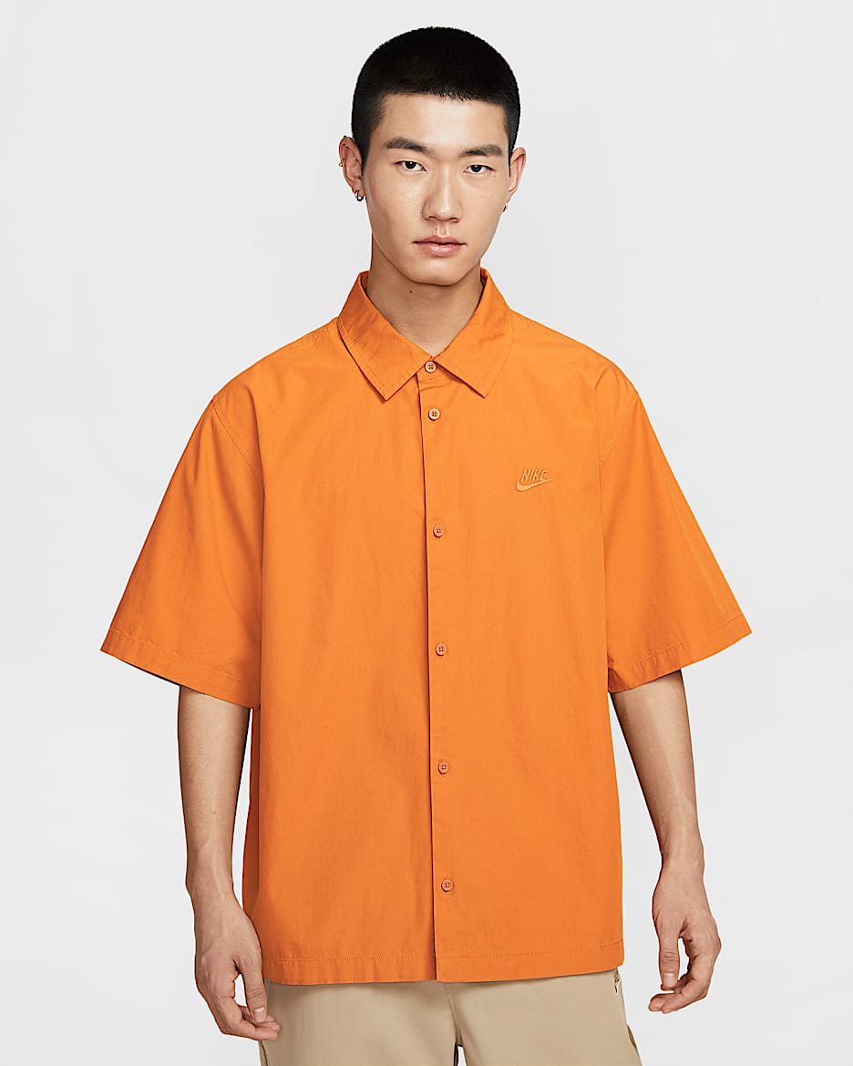 Nike Club 男子短袖纽扣衬衫 - 君王/君王
