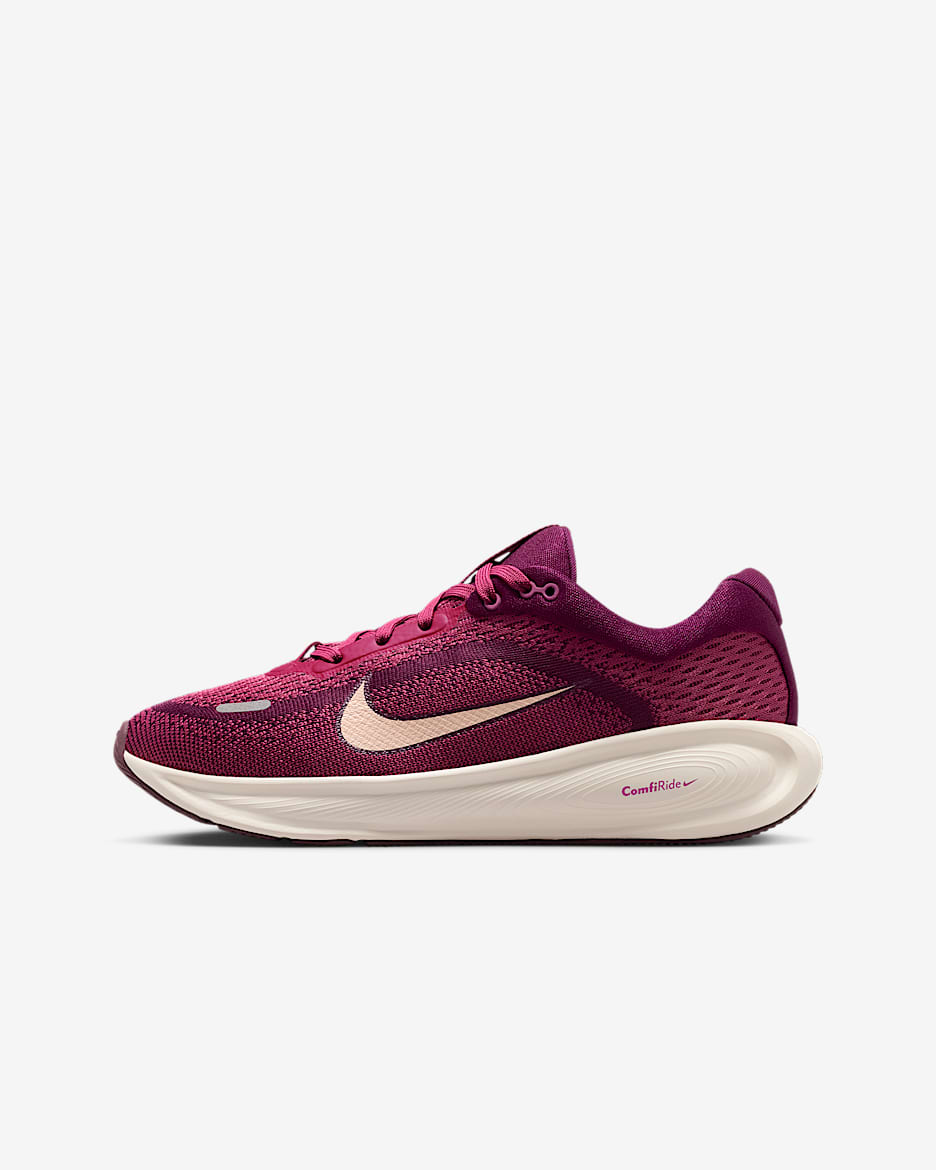 Nike Stellar Ride 大童跑步鞋 - 波尔多酒红色/甜菜红/淡象牙白/水洗珊瑚红