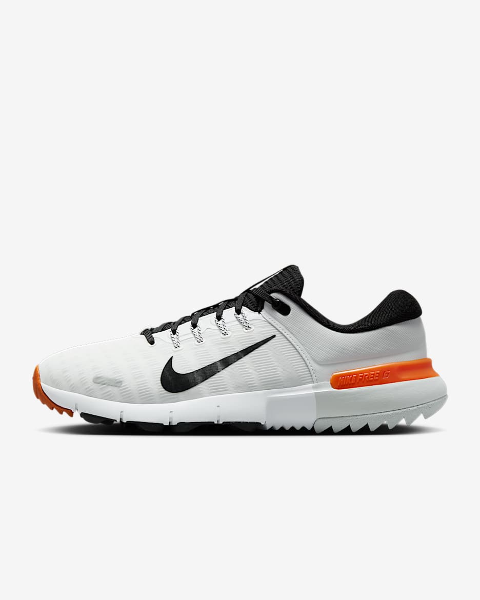 Nike Free Golf NN 男/女高尔夫球鞋 - 白色/安全橙/黑