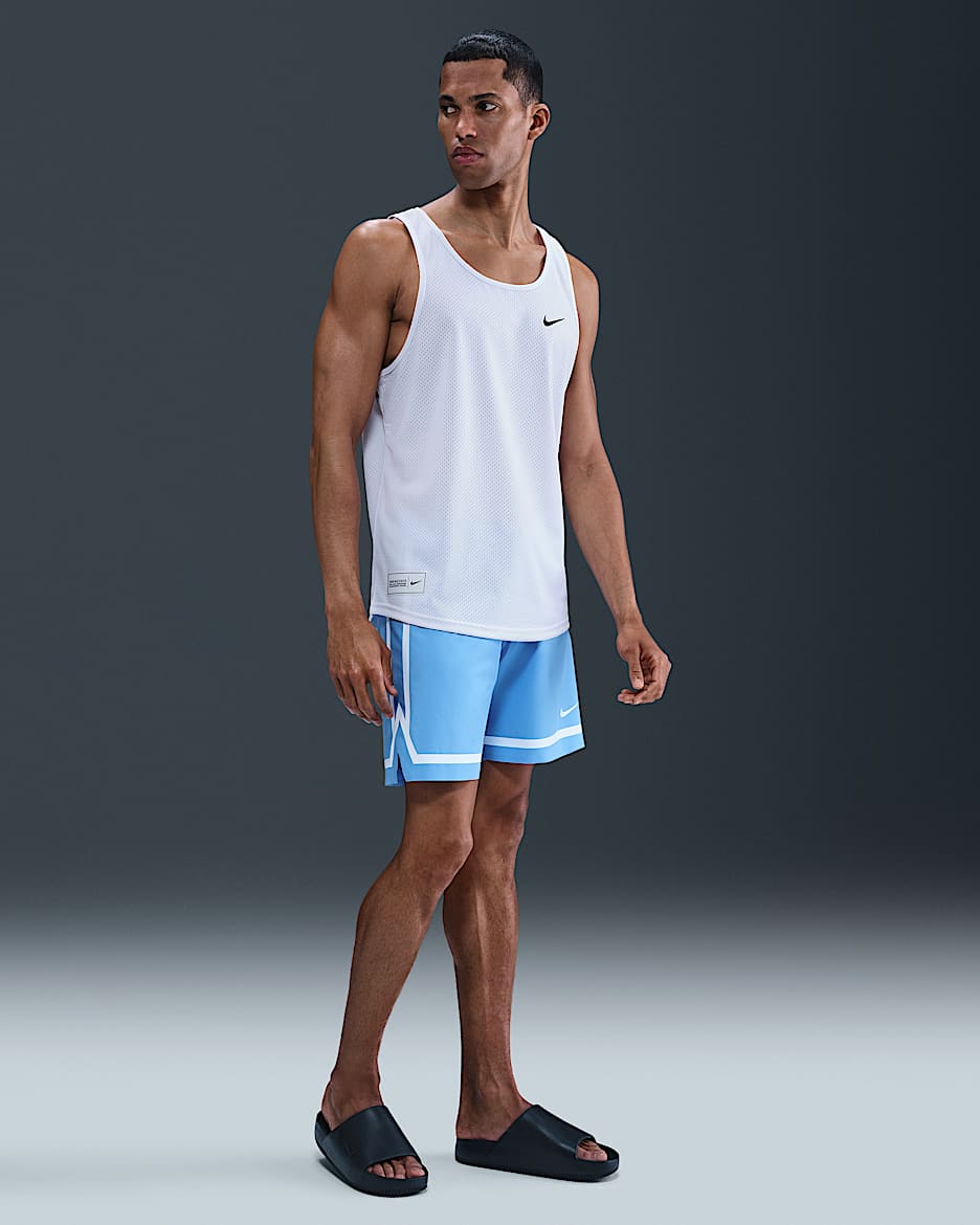 Nike Swim 男子网眼布背心 - 白色/黑