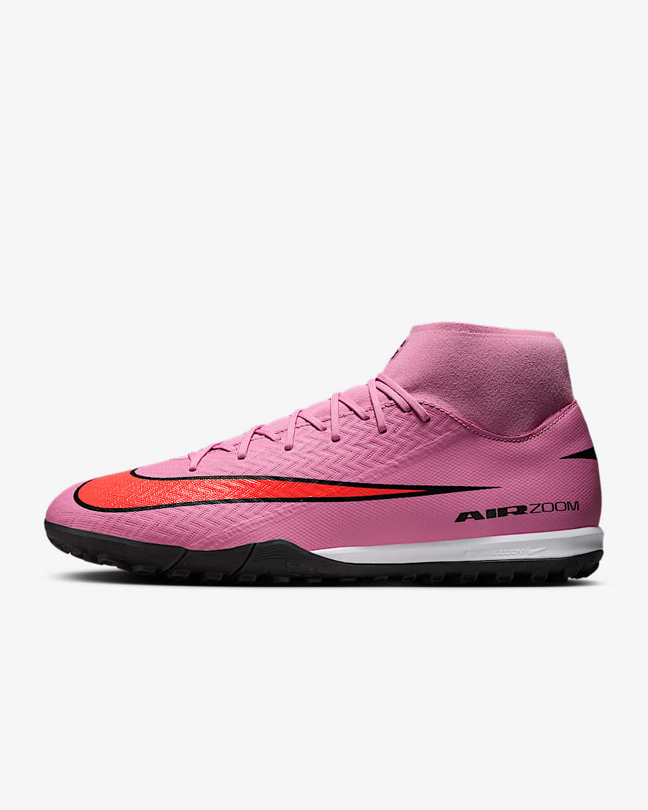 Nike Mercurial Superfly 10 Academy 耐克刺客系列人造场地高帮足球鞋 - 神秘火烈鸟红/鲜橙红/黑