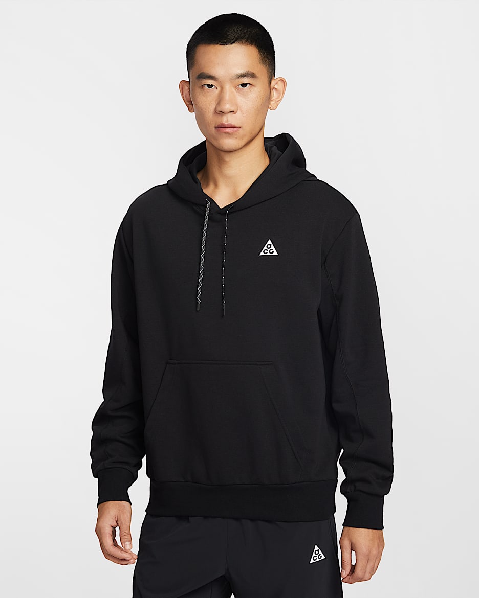 Nike ACG Dri-FIT 男子速干越野薄绒连帽衫 - 黑/山峰白/山峰白