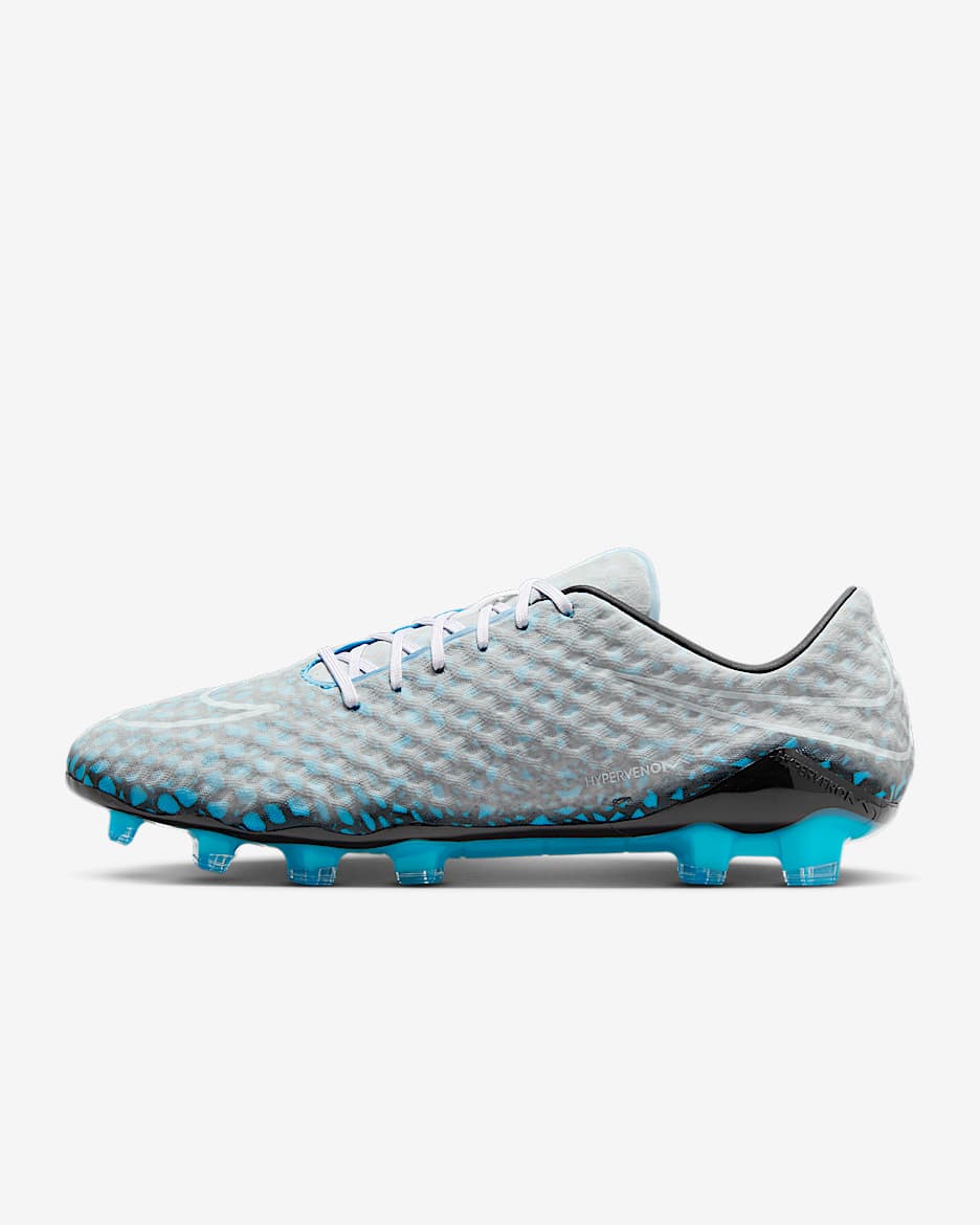 Nike Hypervenom Phantom RGN SE 耐克毒锋系列男/女天然硬质草地低帮足球鞋 - 黑/怒火蓝/黑
