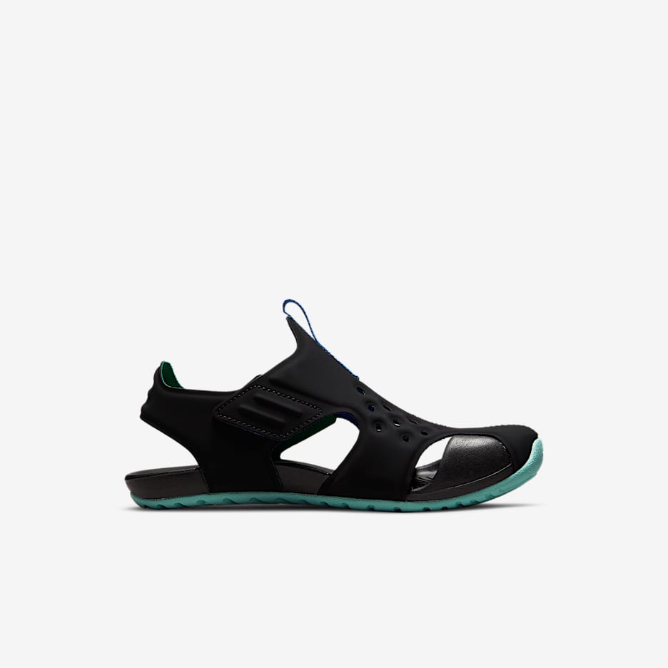 Nike Sunray Protect 2 幼童凉鞋 - 黑/黑/热带绿/白色