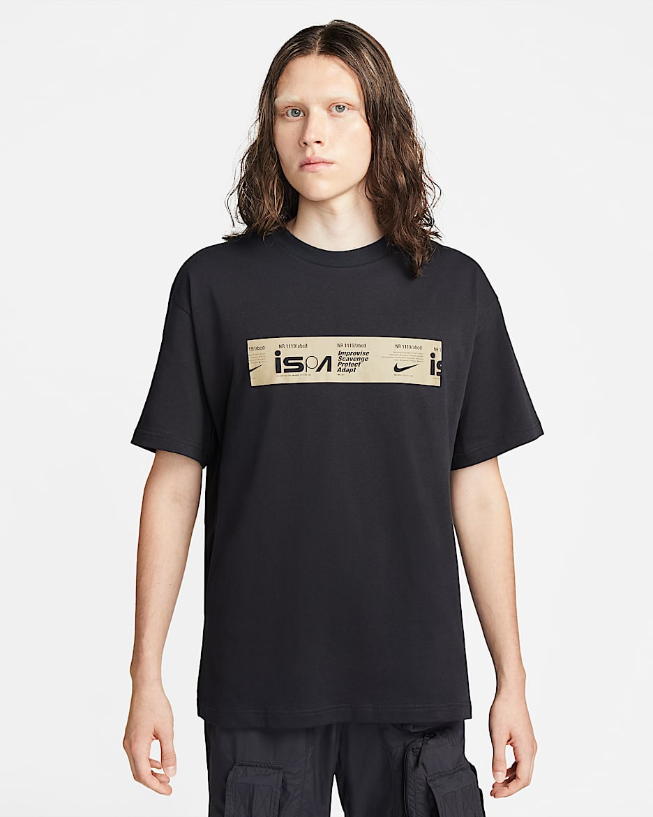 Nike ISPA 男子印花T恤 - 黑