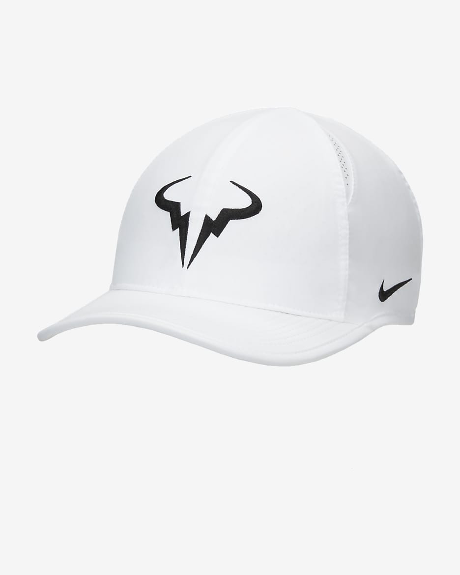 Nike Dri-FIT Club Rafa 纳达尔速干软顶运动帽 - 白色/黑