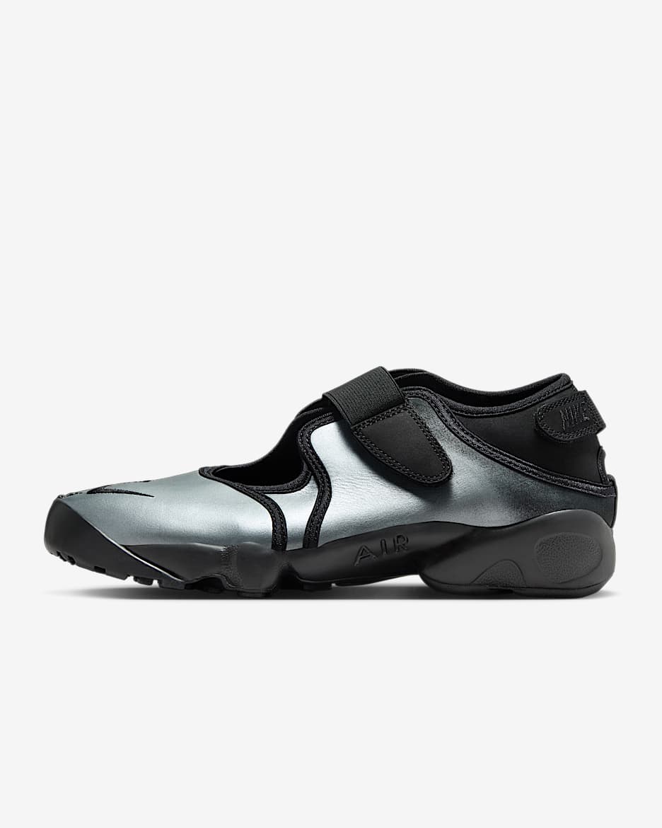 Nike Air Rift Leather 耐克忍者鞋女子运动鞋 - 金属银/黑