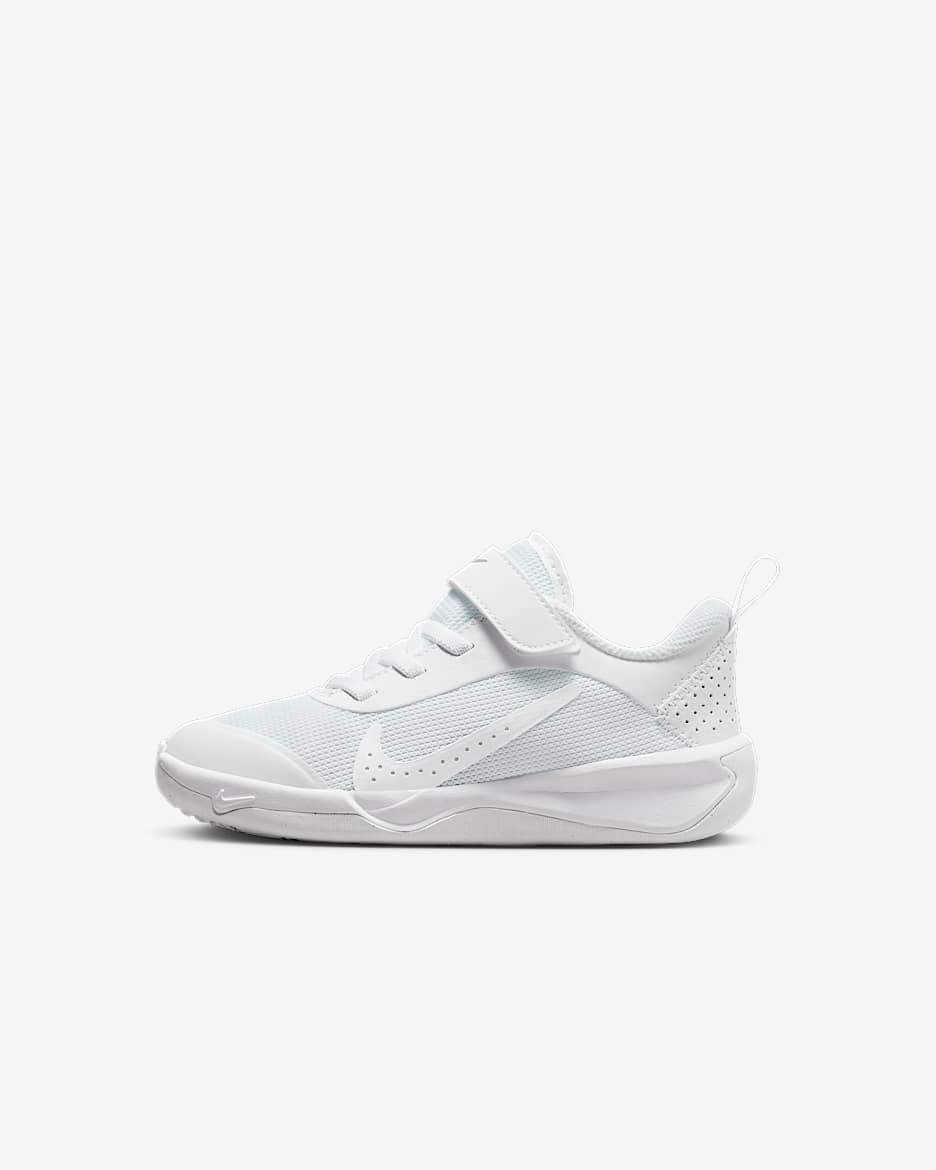 Nike Omni Multi-Court 幼童平衡车综合运动鞋 - 白色/白金色/白色