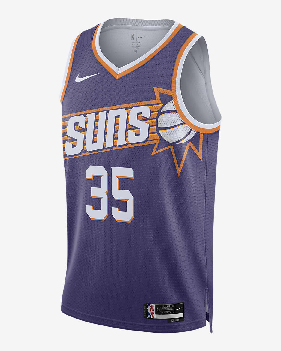 菲尼克斯太阳队 Icon Edition Nike Dri-FIT NBA Swingman Jersey 男子透气速干球衣 - 新兰花紫