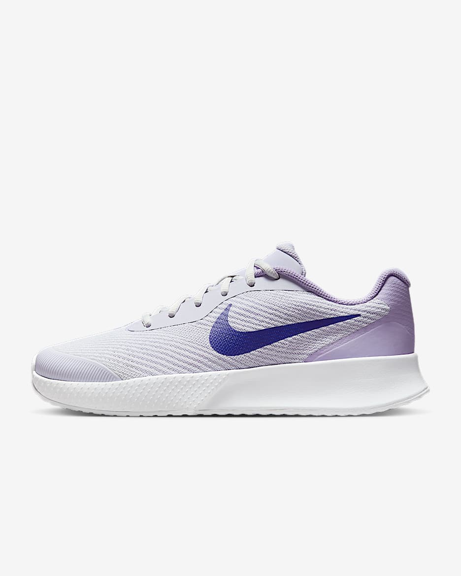 Nike Vapor Lite 3 女子硬地球场网球鞋 - 浅紫晶/白色/绣球花紫/深夜蓝