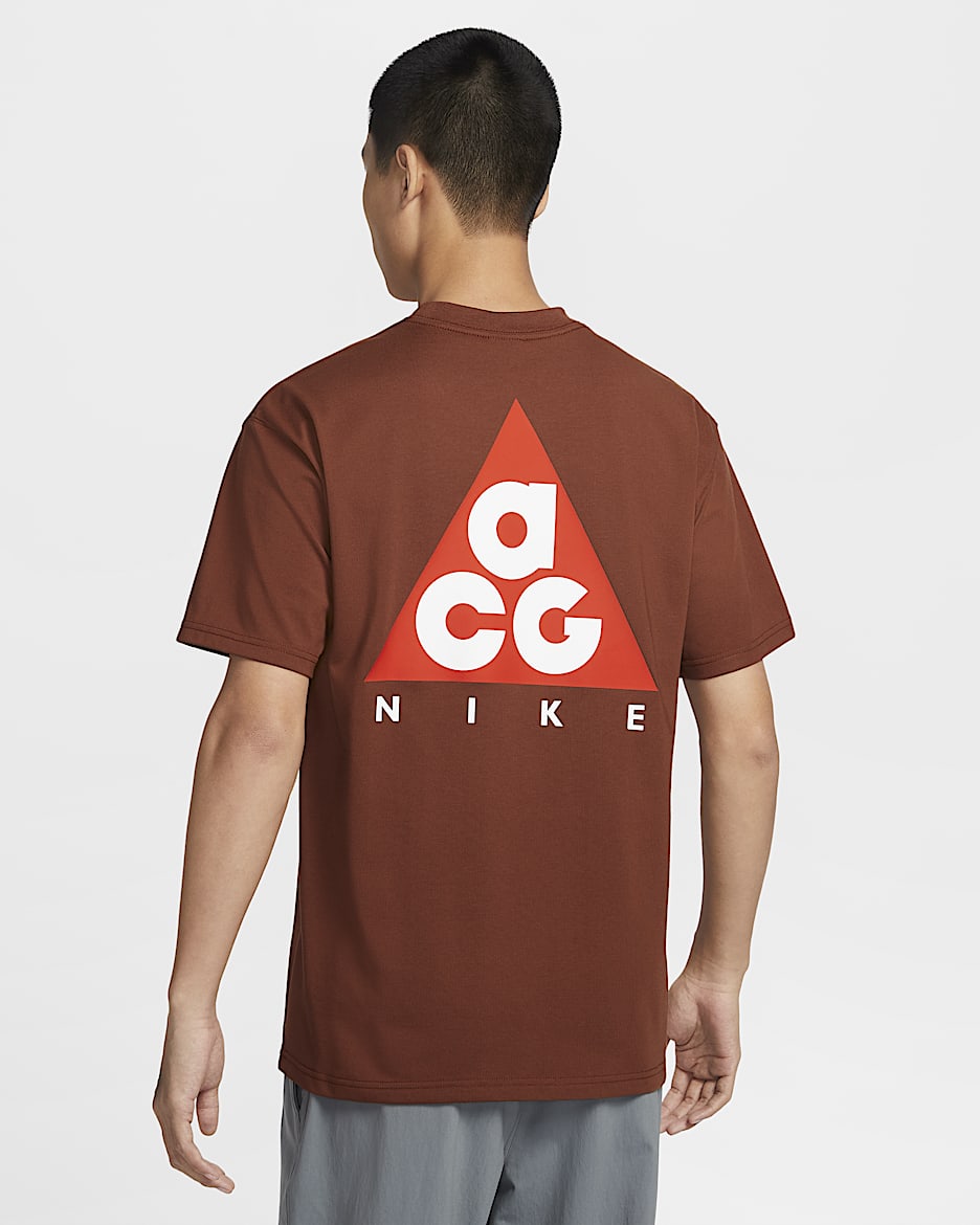 Nike ACG 男子速干T恤 - 浅黄褐/热情红
