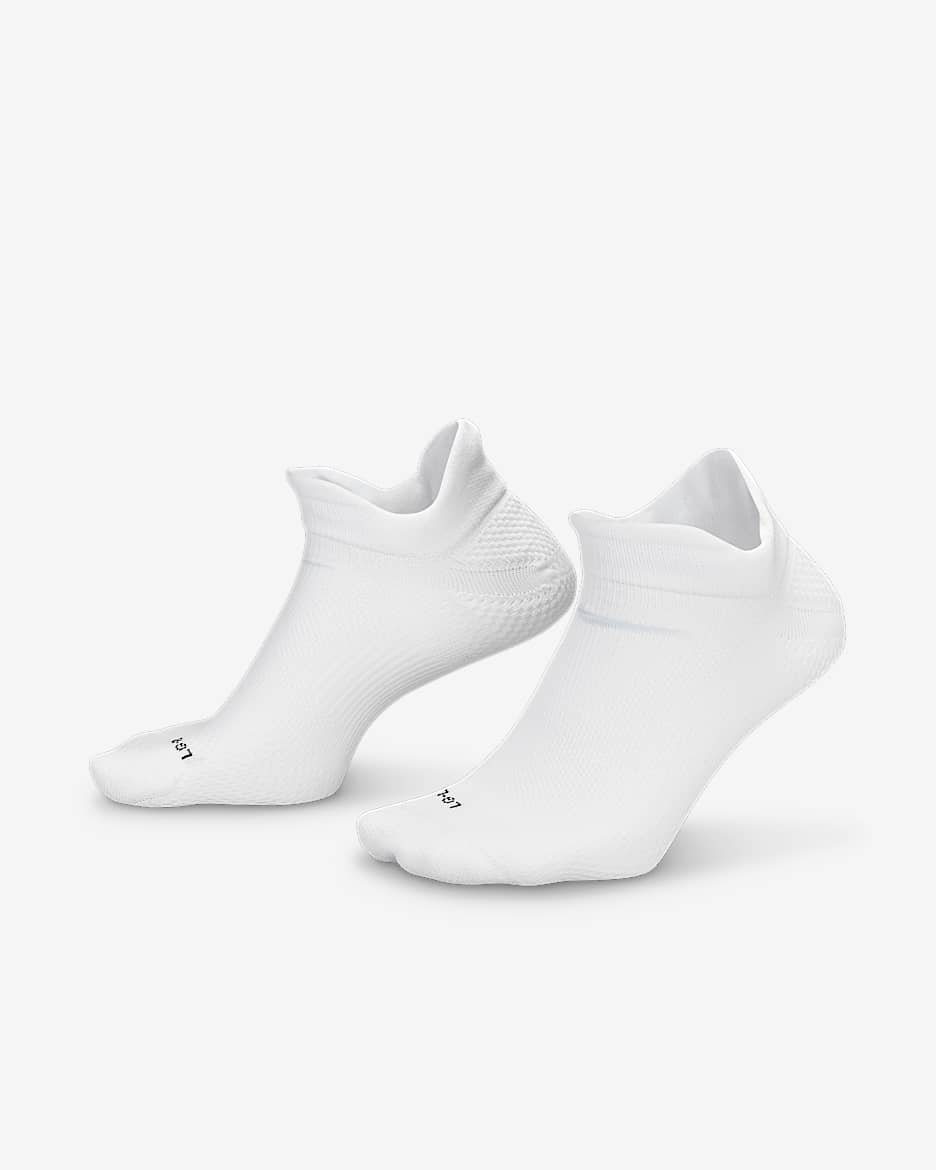 Nike Lightweight Running 速干船袜（1 双） - 白色/黑/白金色