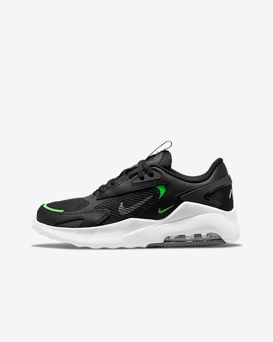 Nike Air Max Bolt 大童运动鞋 - 黑/暗烟灰/冲击绿/金属铬色