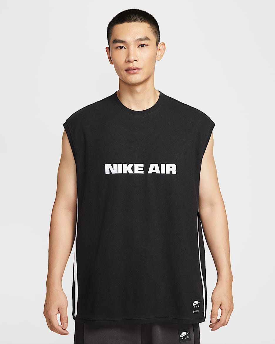 Nike Air Lifestyle Jersey 男子无袖上衣 - 黑/白色/白色