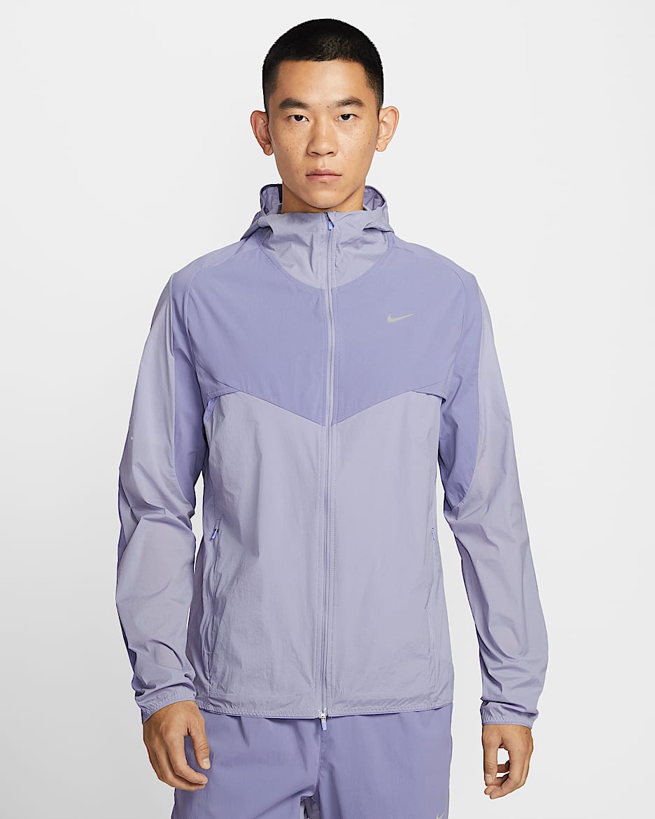 Nike Stride Repel 男子拒水跑步夹克 - 铁紫/薄雾灰蓝/浅蓟紫