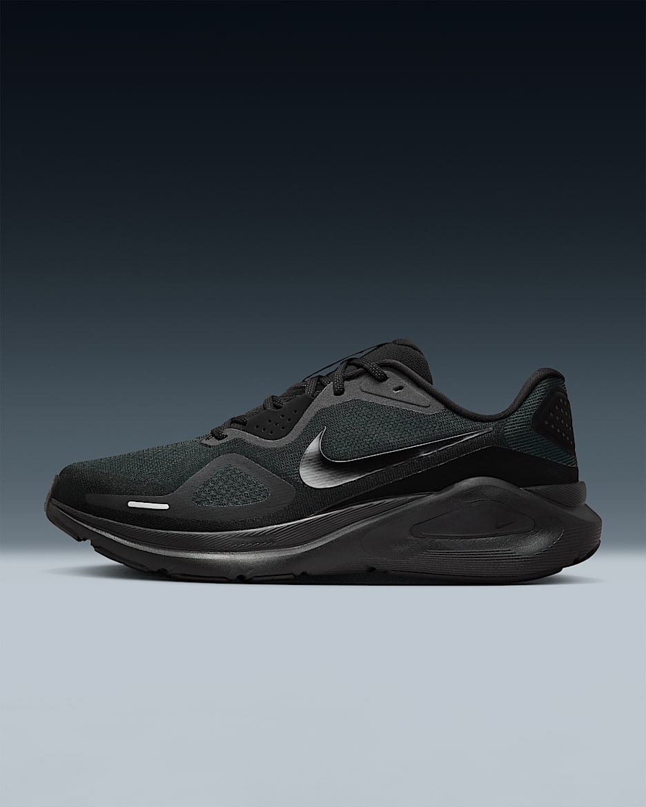 Nike Structure 26 耐克稳程男子公路跑步鞋 - 黑/铁灰/黑
