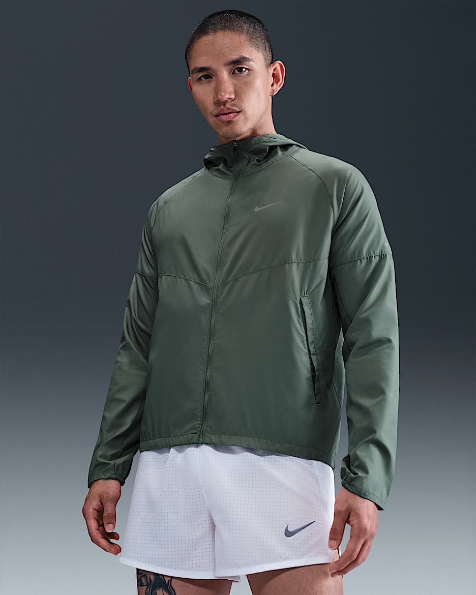 Nike Repel Miler 男子拒水跑步夹克 - 土绿/土绿