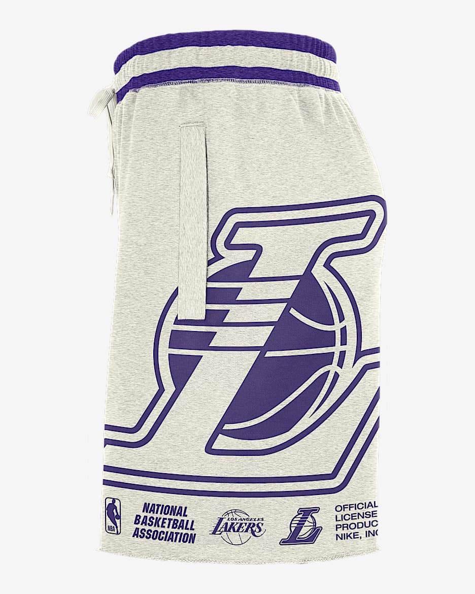 洛杉矶湖人队 Courtside Nike NBA 男子针织短裤 - 调色幻影灰白