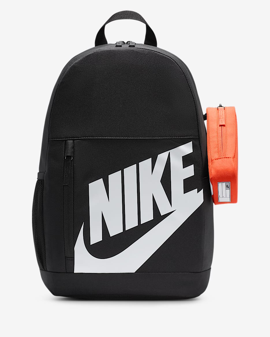Nike Elemental 儿童双肩包 - 黑/橙色/白色