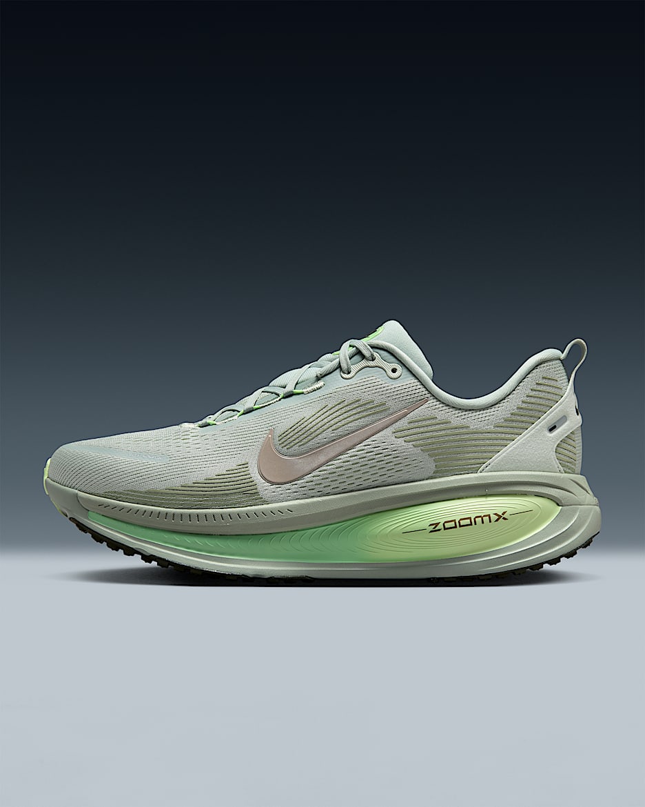 Nike Vomero 18 耐克迈柔男子公路跑步鞋 - 浅银/微黄绿/灰橄榄绿色/大学灰