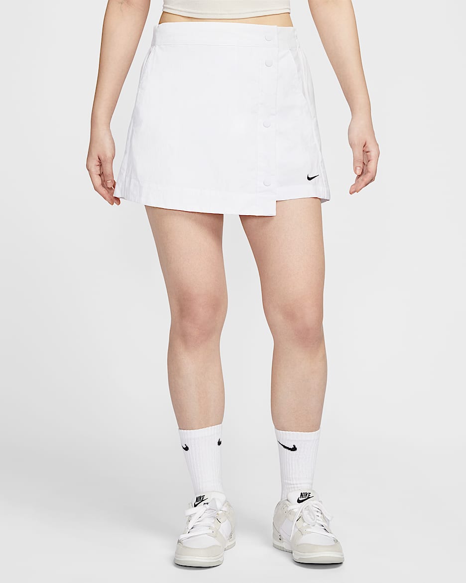 Nike Sportswear Essential 女子梭织裤裙 - 白色/黑