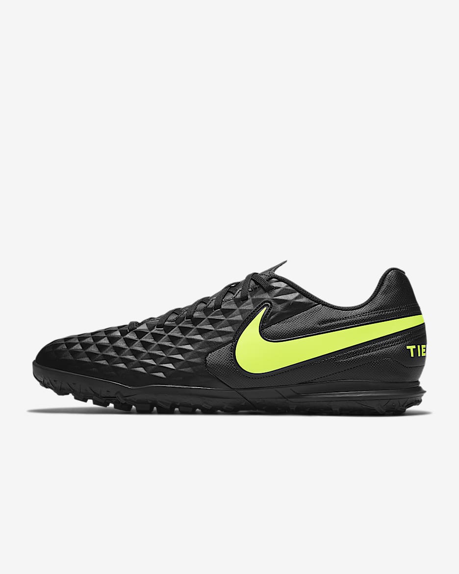 Nike Legend 8 CLUB TF 男/女人造场地足球鞋 - 黑/荧光黄