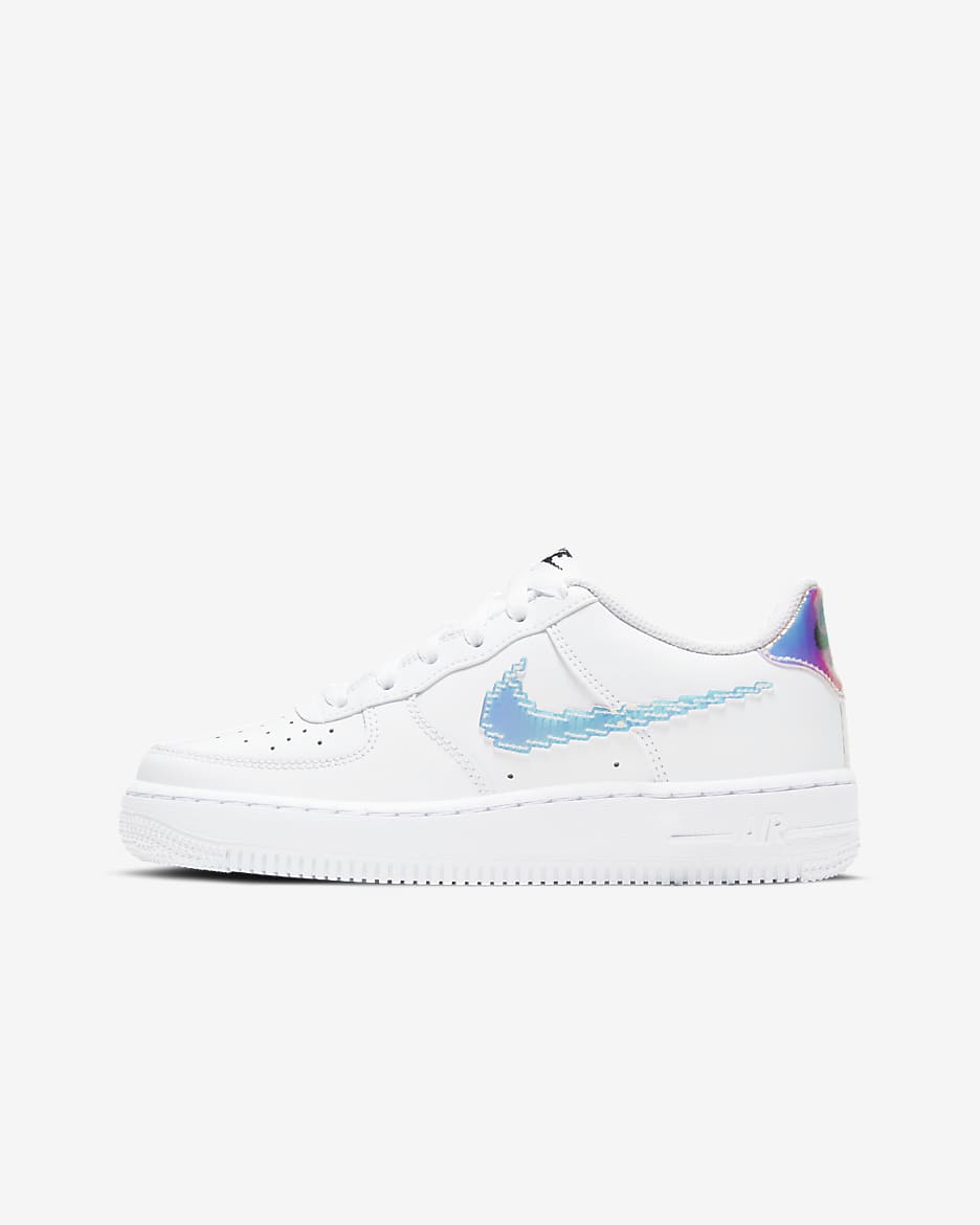 Nike Air Force 1 LV8 (GS) 大童运动童鞋 - 白色/黑/多色