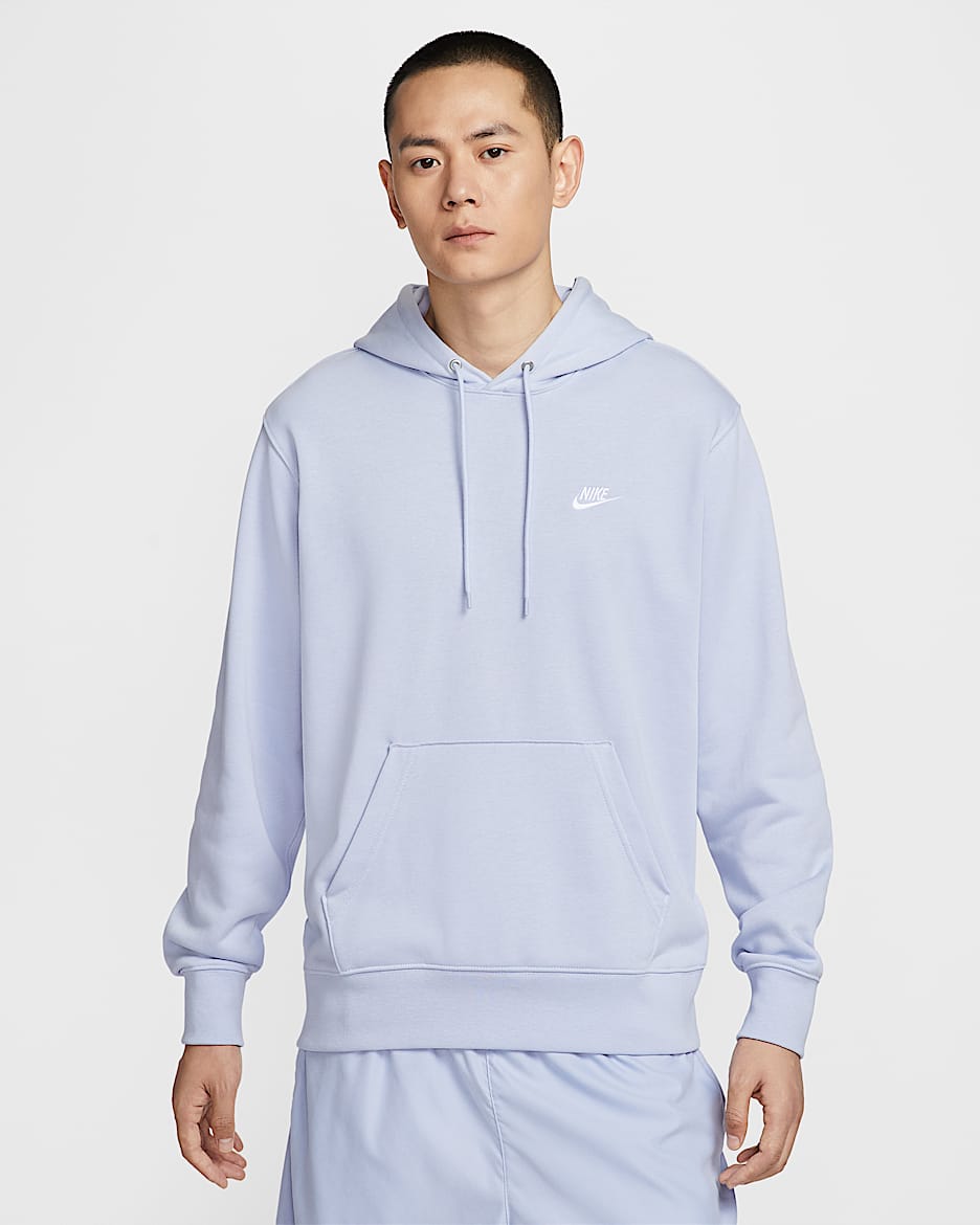 Nike Club 男子针织套头连帽衫 - 幻影/幻影/白色