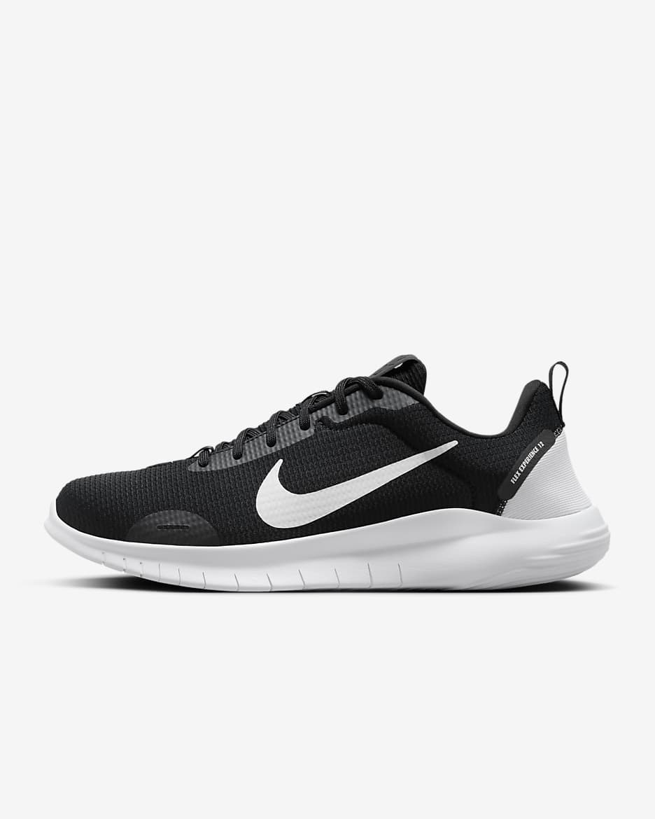 Nike Flex Experience Run 12 男子跑步训练鞋 - 黑/暗烟灰/白色