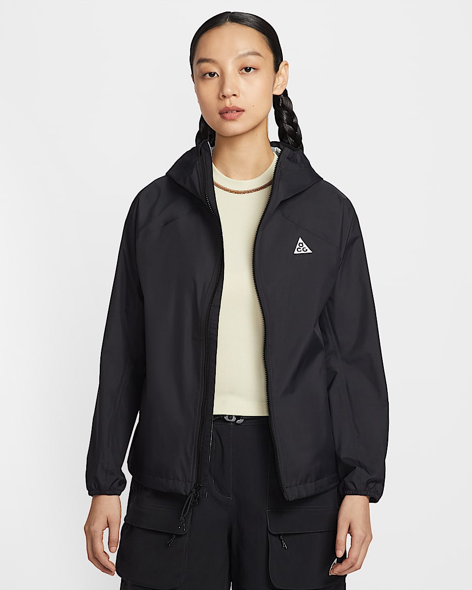 Nike ACG "Phantazma" Storm-FIT ADV 2.5L 女子防风防水夹克硬壳冲锋衣 - 黑/黑/黑/山峰白