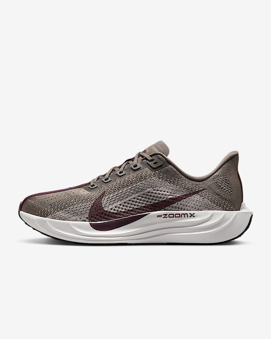 Nike Pegasus Plus 耐克超级飞马男子公路跑步鞋 - 橄榄灰/鲜亮勃艮第酒红/山峰白/大学灰