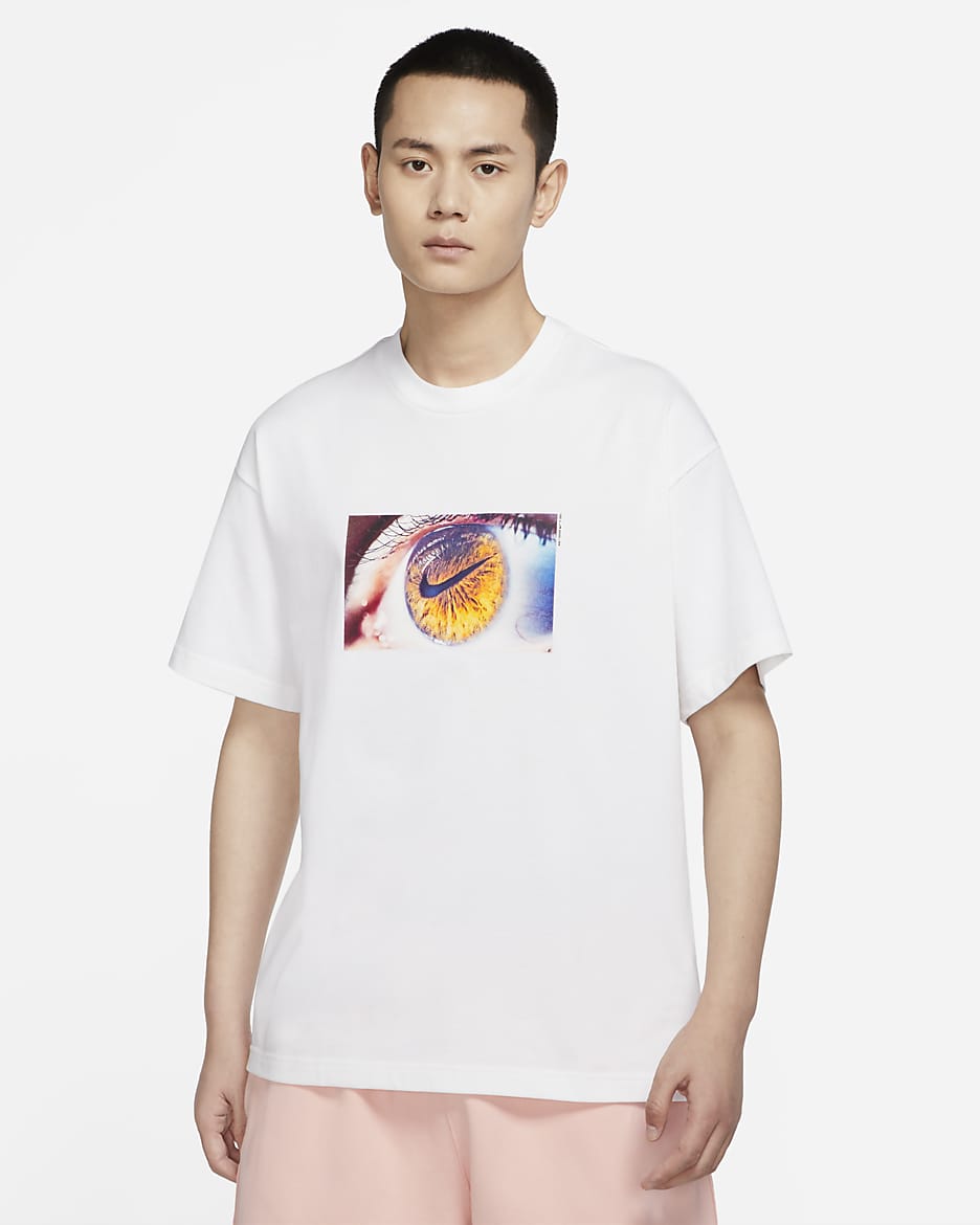 Nike 男/女印花T恤 - 白色