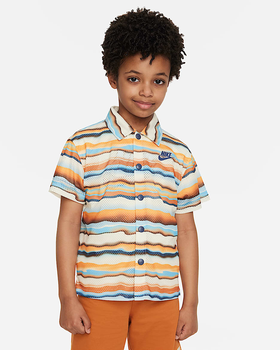 Nike Sportswear 幼童印花网眼布短袖上衣 - 多色