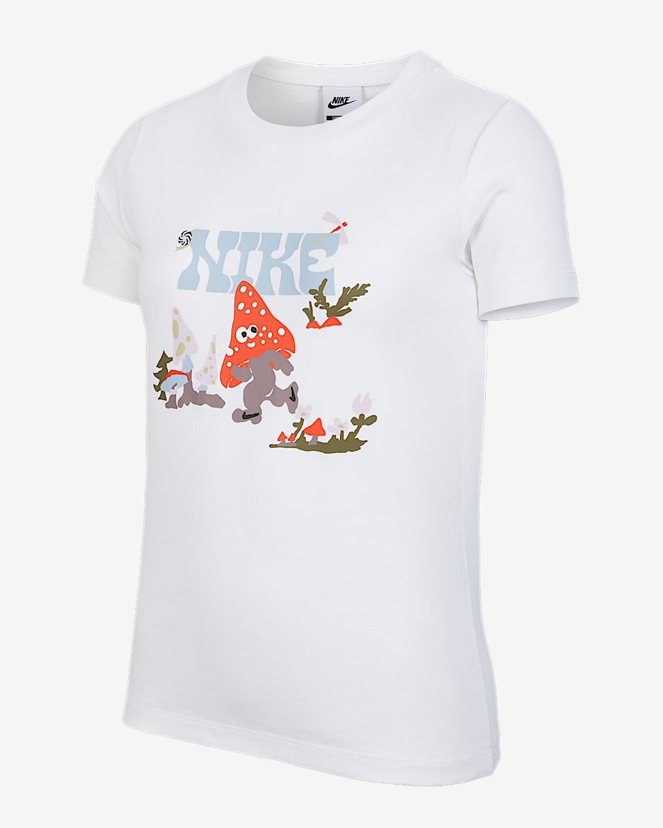Nike Sportswear 大童（女孩）宽松T恤 - 白色