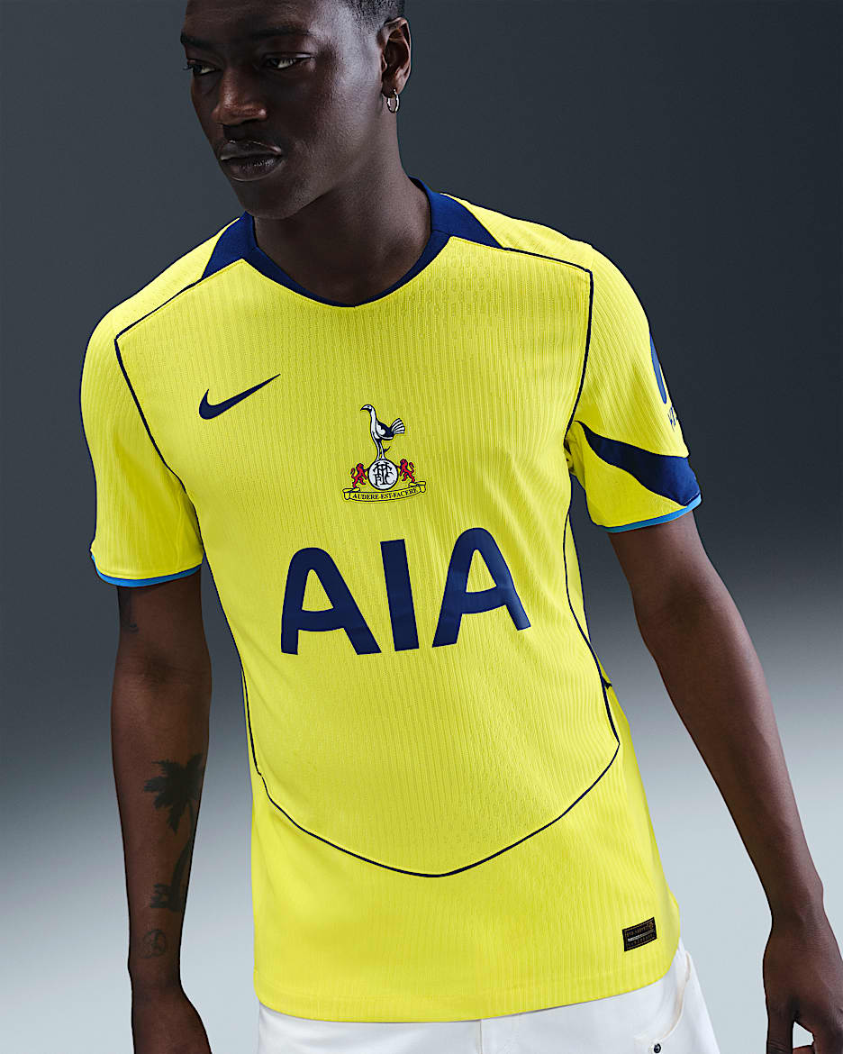 2025/26 赛季托特纳姆热刺第三球衣球员版 Nike Dri-FIT ADV Total 90 男子速干足球球衣 - 活力黄/空间蓝/太平洋蓝/空间蓝