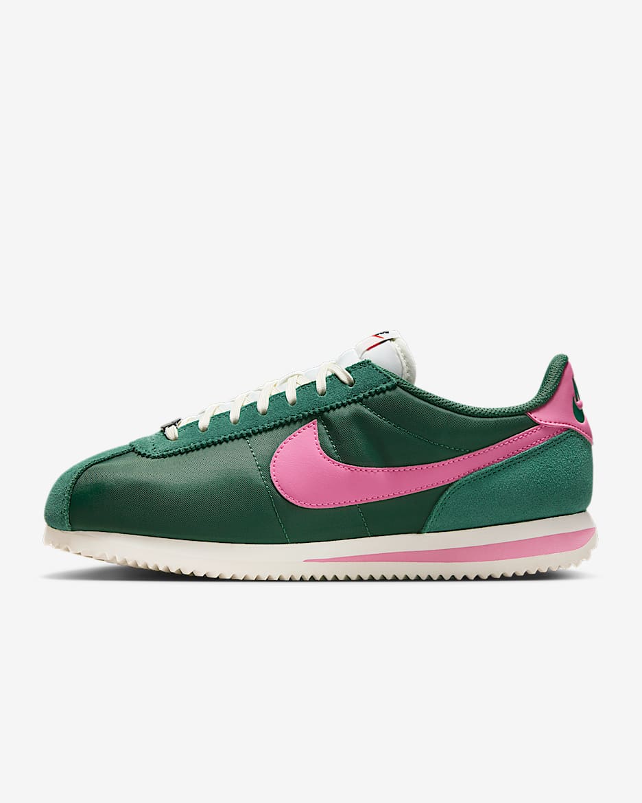 Nike Cortez 女子运动鞋 - 冷杉绿/帆白/亚紫粉