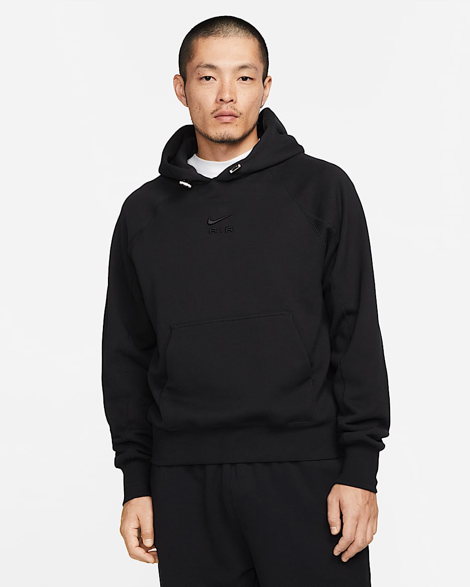 Nike Sportswear Air 男子法式毛圈套头连帽衫 - 黑/黑